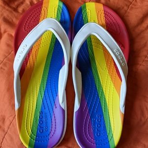 Crocs Pride Rainbow flip flops
